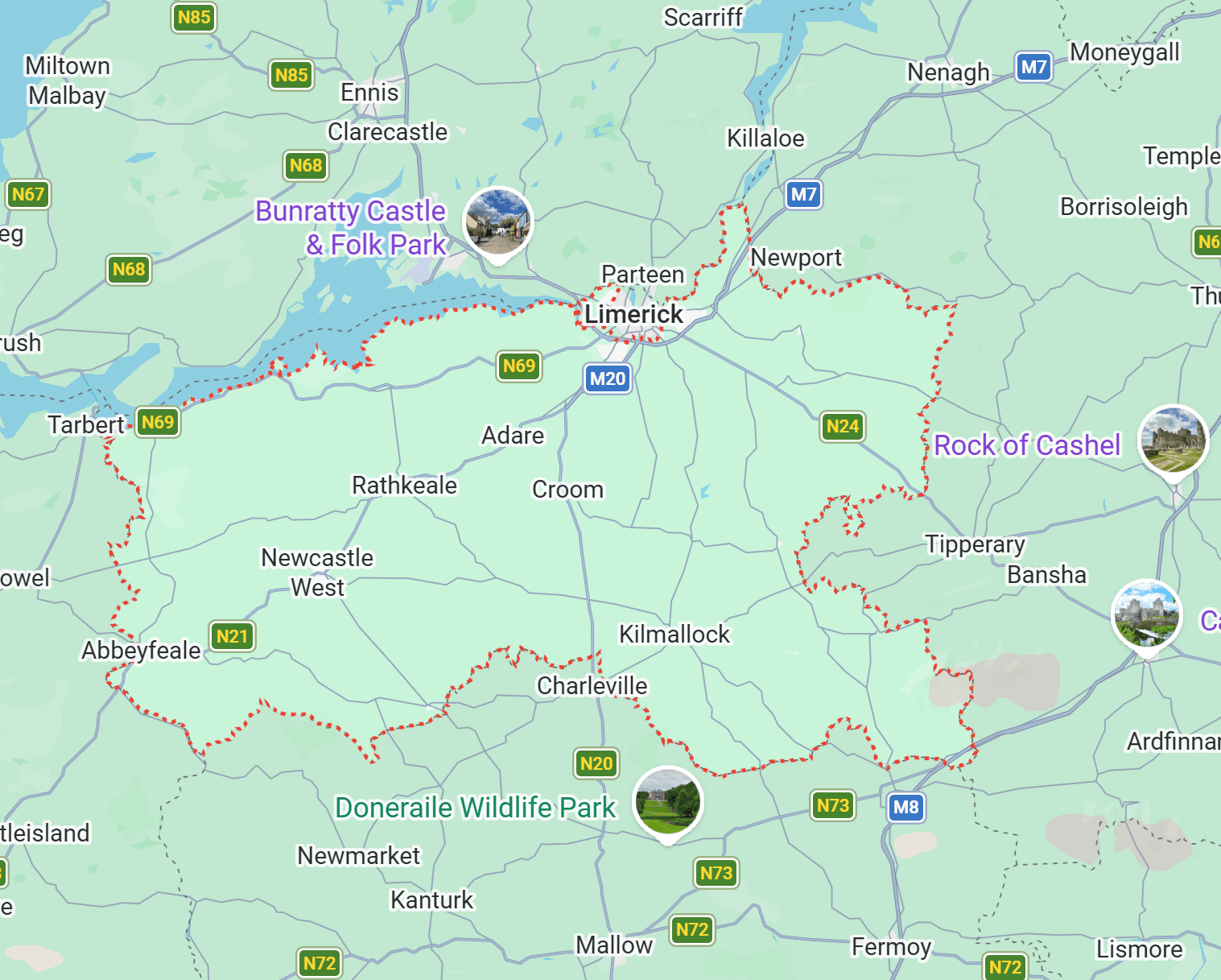 map of limerick